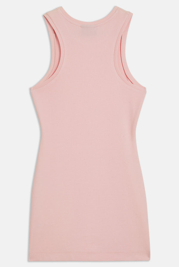 JUICY PINK RIB JERSEY DRESS