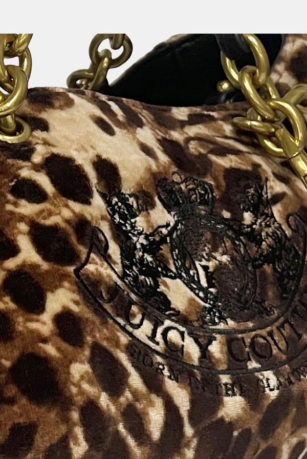 JAVA ANIMAL CHAIN HANDLE DAYDREAMER CREST VELOUR BAG
