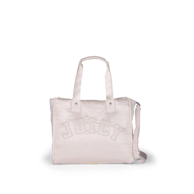 PINK CHAMPAGNE LARGE TONAL EMBROIDERED TOTE BAG