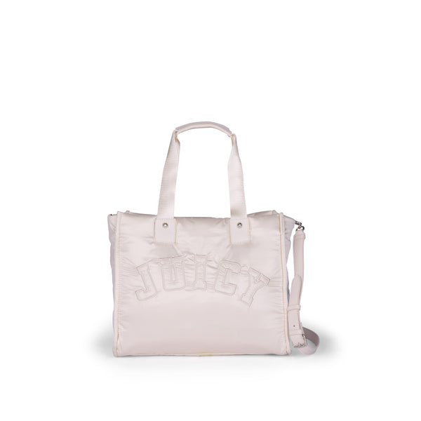 PINK CHAMPAGNE LARGE TONAL EMBROIDERED TOTE BAG