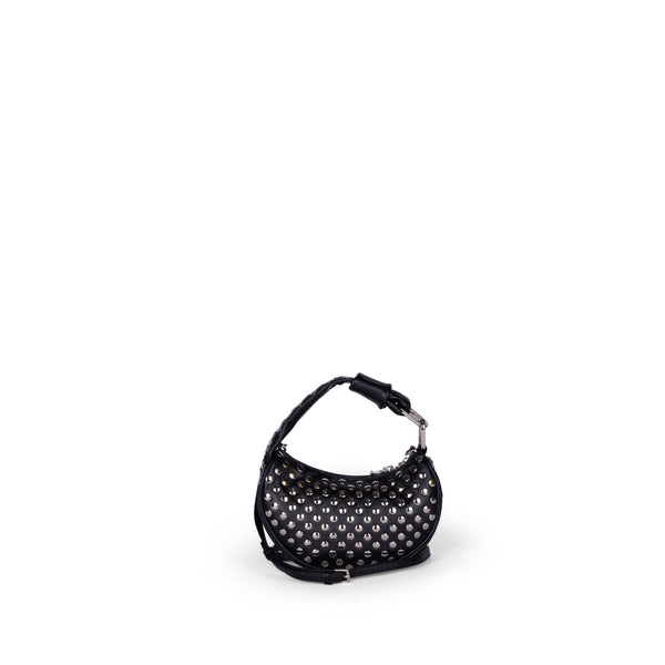 ALL OVER STUD BLACK PU HANDBAG