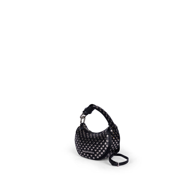 ALL OVER STUD BLACK PU HANDBAG