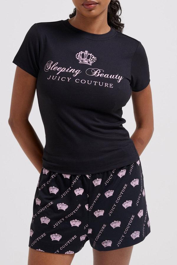 BLACK SLEEPING BEAUTY PYJAMA SET