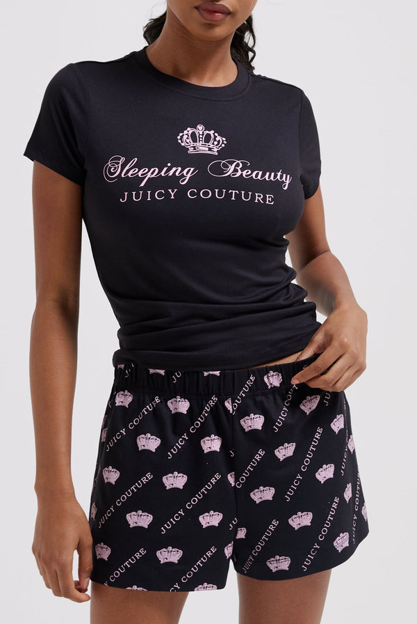 BLACK SLEEPING BEAUTY PYJAMA TEE