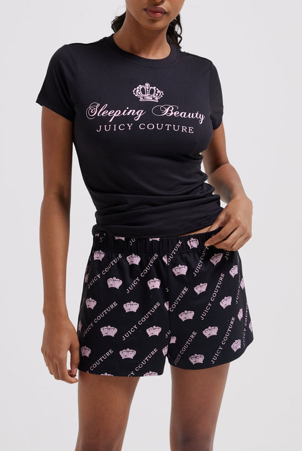 BLACK SLEEPING BEAUTY PYJAMA SET