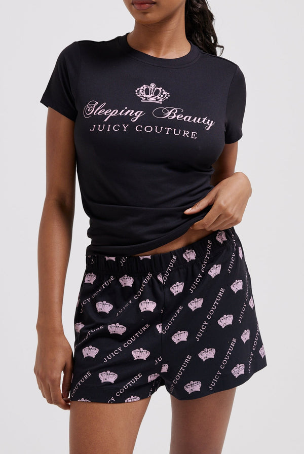 BLACK SLEEPING BEAUTY PYJAMA TEE