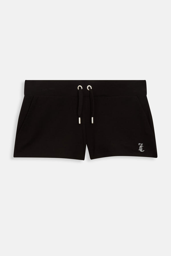 BLACK LUXURY JERSEY DIAMANTÉ BOOTY SHORT