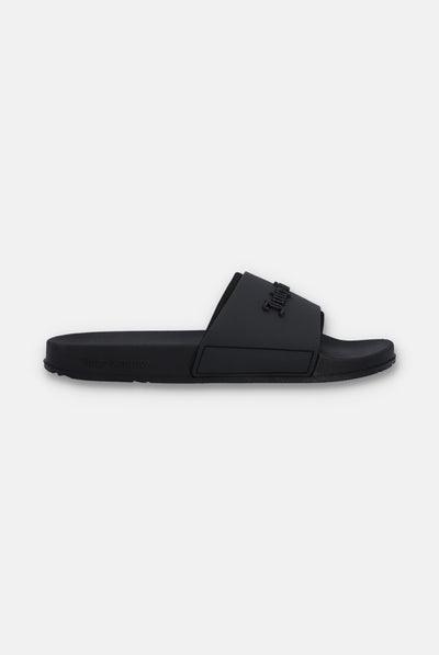 BLACK EMBOSSED SLIDERS