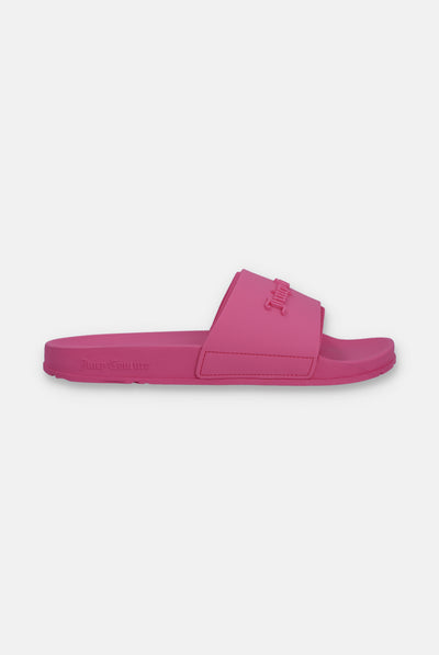 PINK PEACOCK LOGO EMBOSSED SLIDERS