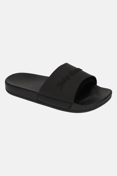 BLACK EMBOSSED SLIDERS