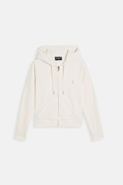 Displays the Bridal 'Juicy' branded classic velour hoodie 