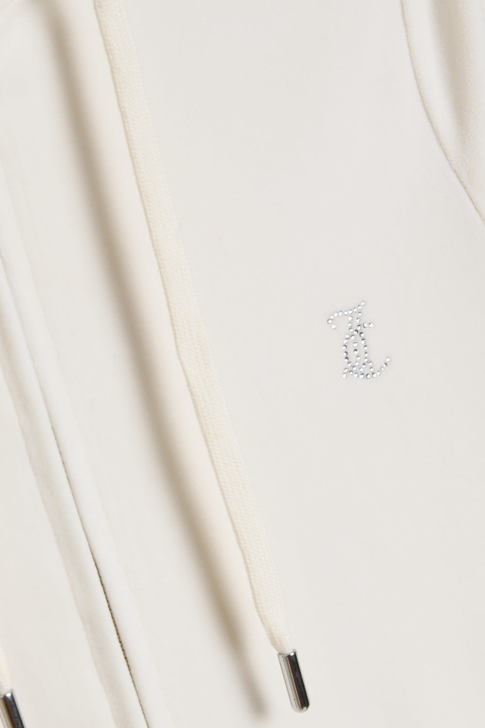 Displays the Bridal 'Juicy' branded classic velour hoodie featuring the Juicy Couture logo