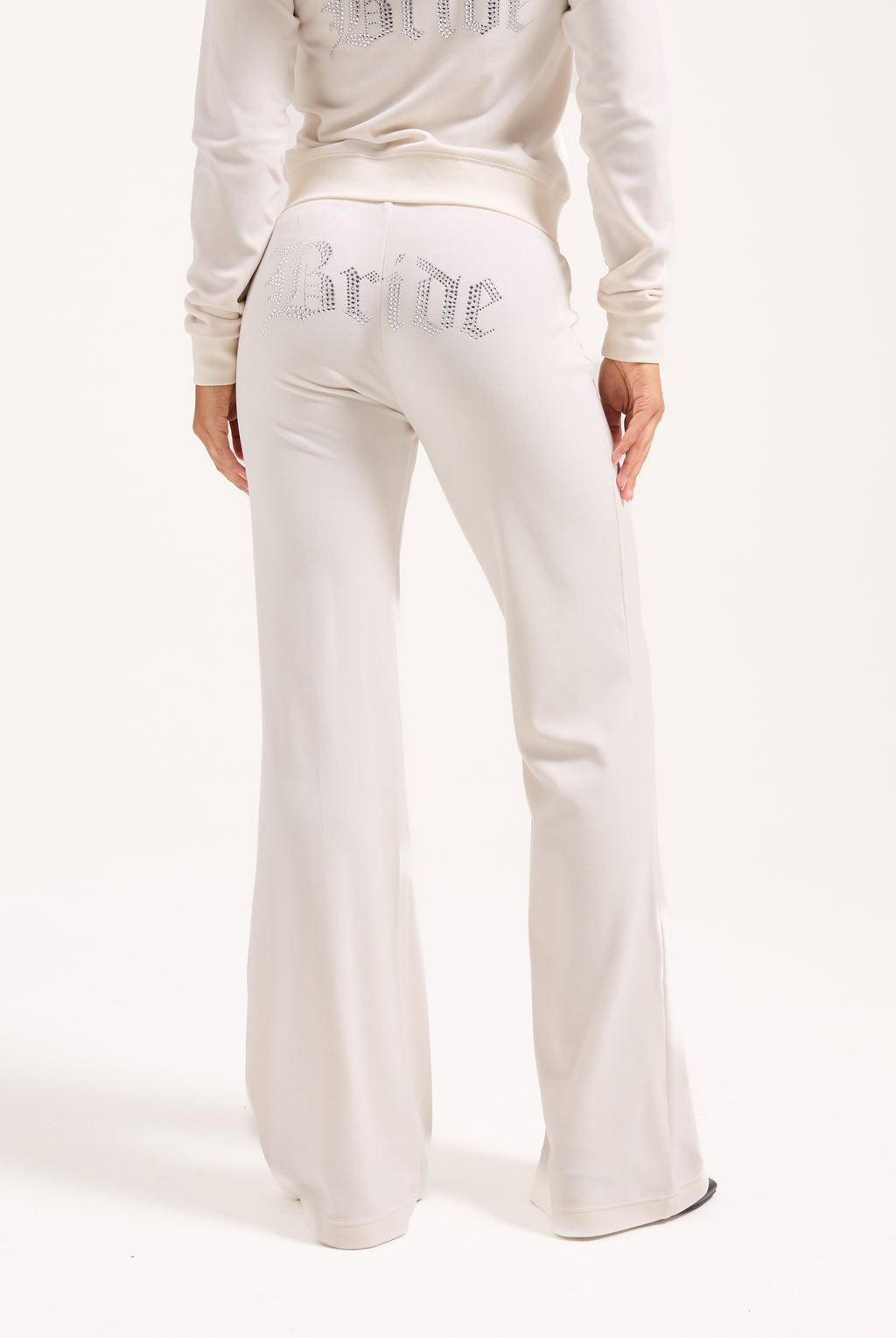 BRIDAL CLASSIC VELOUR  LOW RISE TRACK PANTS