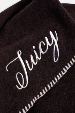 Displays the Java 'Juicy' branded Triangle Script Scarf featuring the juicy branding