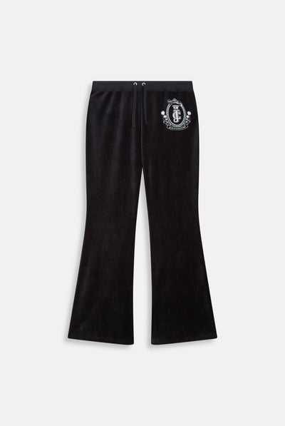 BLACK PALM CREST ULTRA LOW RISE BAMBOO VELOUR HERITAGE BOTTOMS