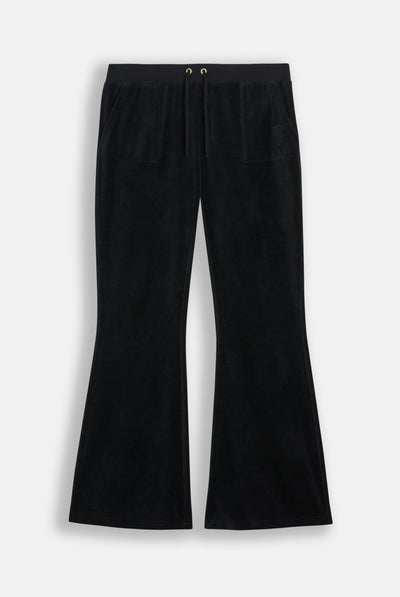 BLACK & GOLD ULTRA LOW RISE BAMBOO VELOUR HERITAGE POCKETED BOTTOMS