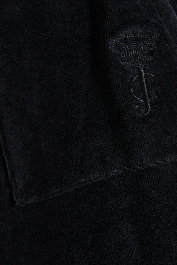 BLACK & GOLD ULTRA LOW RISE BAMBOO VELOUR HERITAGE POCKETED BOTTOMS