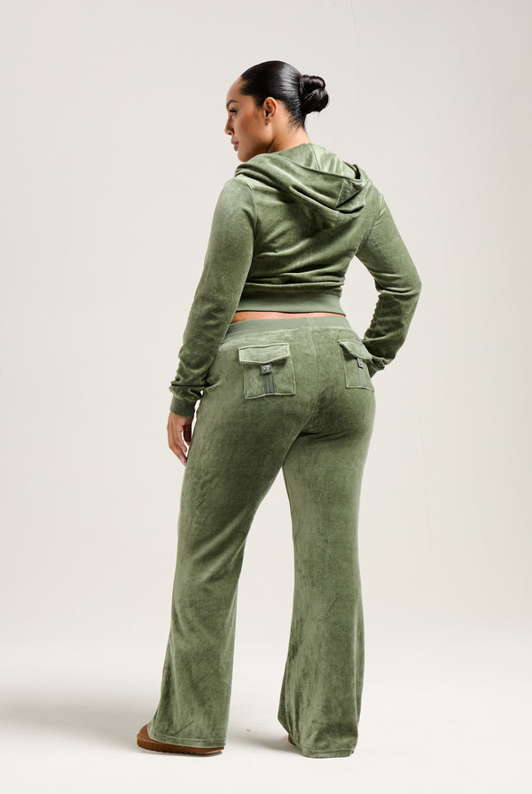 THYME ULTRA LOW RISE BAMBOO VELOUR HERITAGE POCKETED BOTTOMS