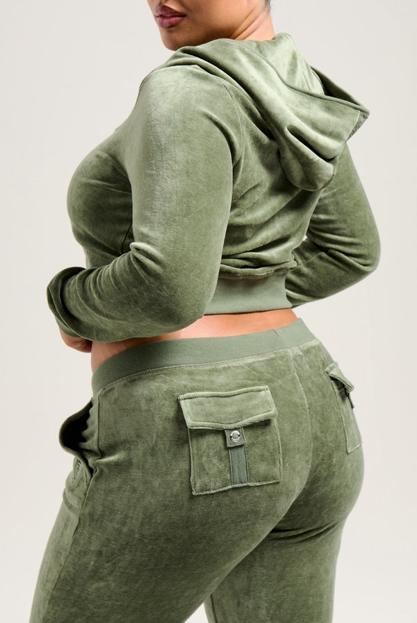 THYME ULTRA LOW RISE BAMBOO VELOUR HERITAGE POCKETED BOTTOMS