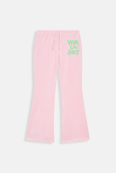 JUICY PINK VIVA LA JUICY ULTRA LOW RISE BAMBOO VELOUR HERITAGE BOTTOMS