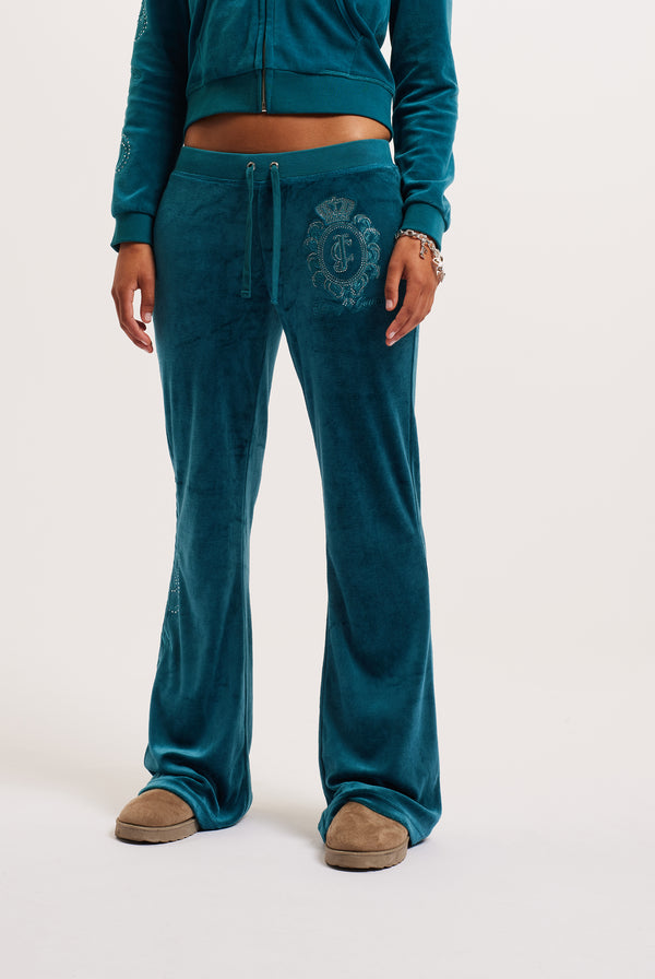 DEEP LAGOON ULTRA LOW RISE BAMBOO VELOUR HERITAGE CREST POCKETED BOTTOMS
