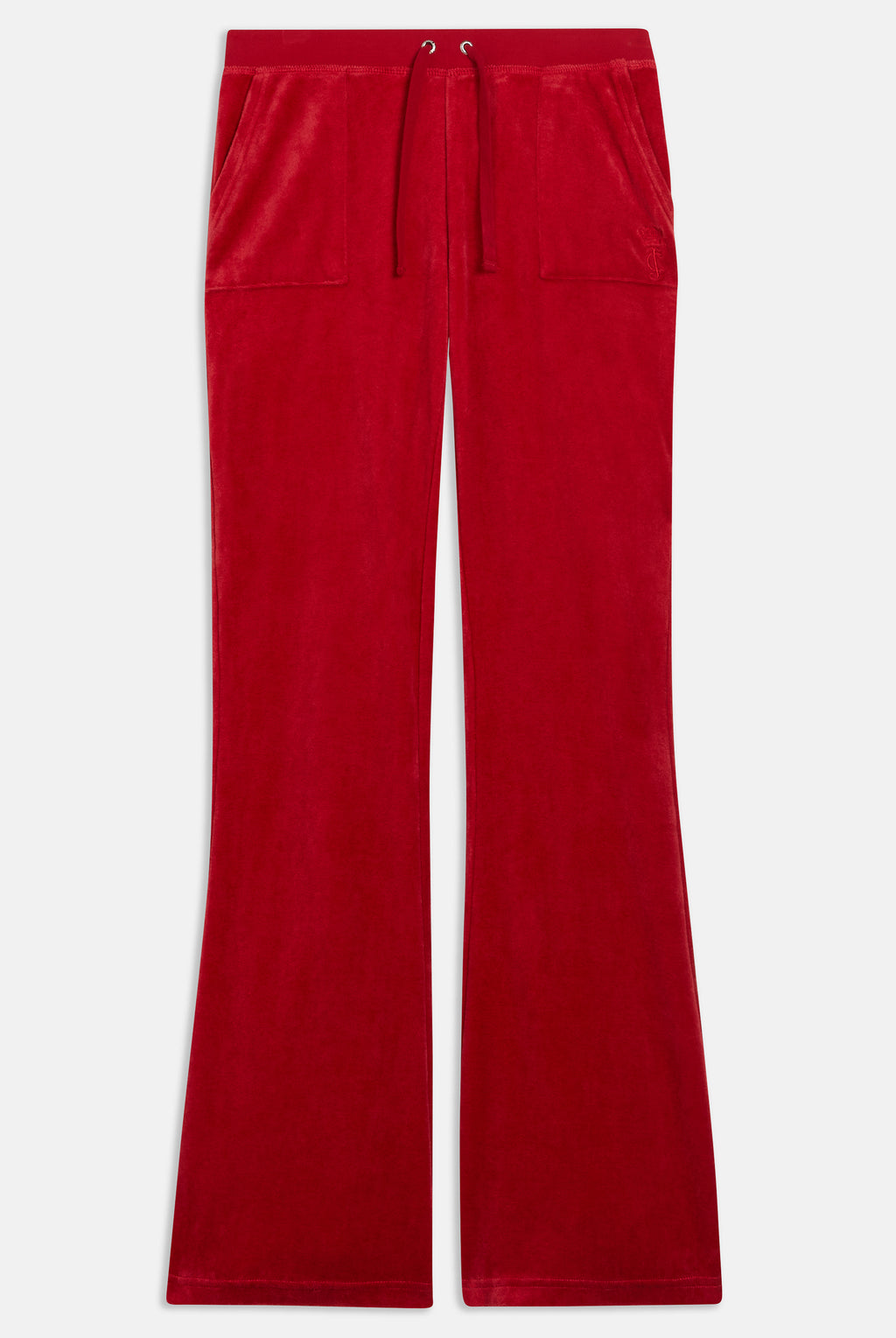 ASTOR RED ULTRA LOW RISE BAMBOO VELOUR HERITAGE POCKETED BOTTOMS