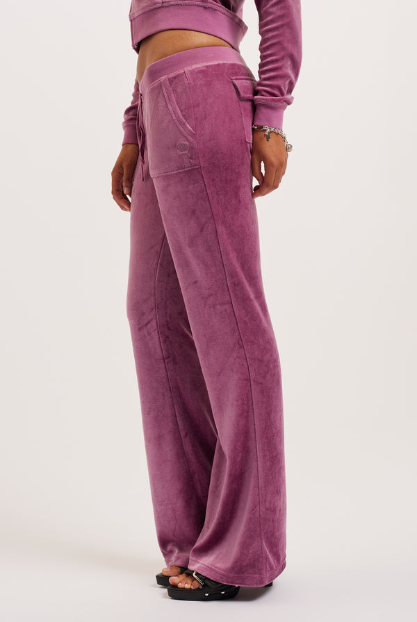 DAMSON ULTRA LOW RISE BAMBOO VELOUR HERITAGE POCKETED BOTTOMS