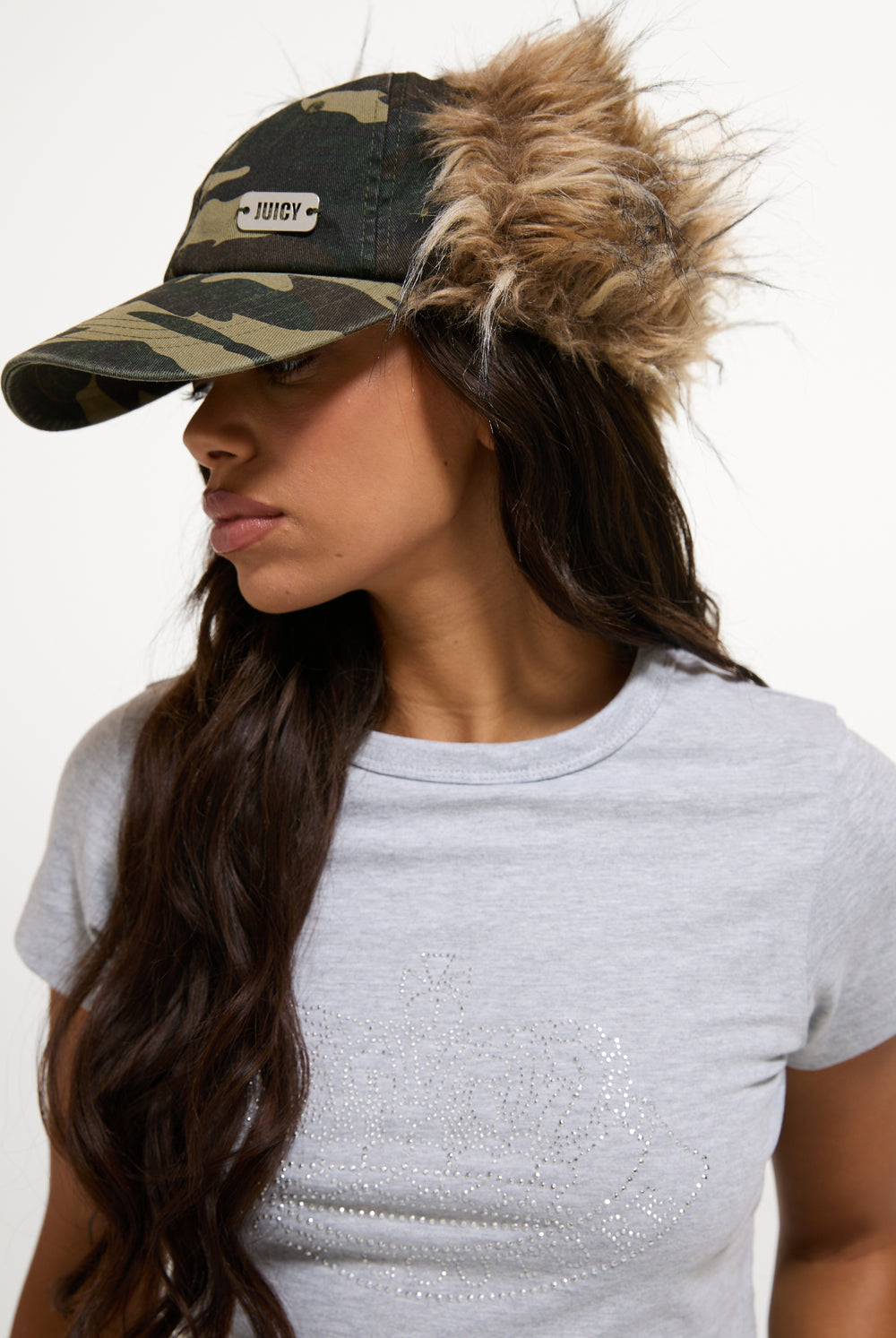 Camo Faux Fur Trapper Cap