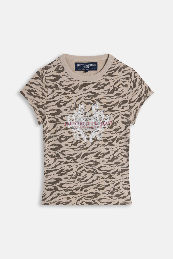 Camo Zebra Longline T-Shirt