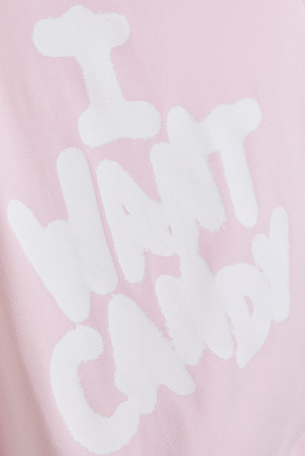 ALMOND BLOSSOM I WANT CANDY BABY TEE