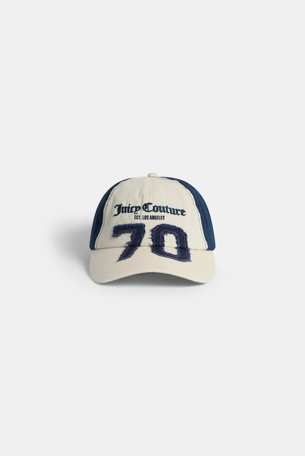Display the Ecru/Night 'Juicy' branded sky cap