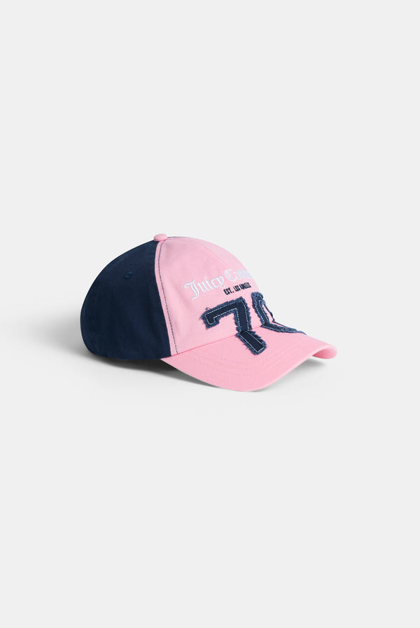 Displays the Pink/Night Sky 'Juicy' branded sky cap 