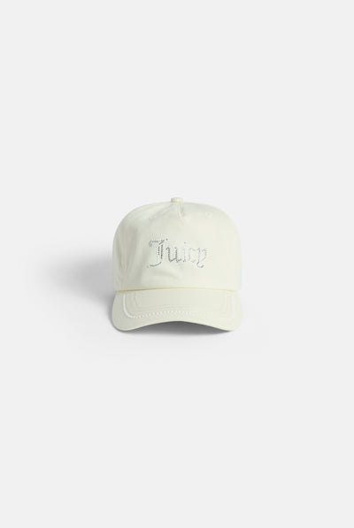 ECRU DIAMANTÉ COTTON CAP