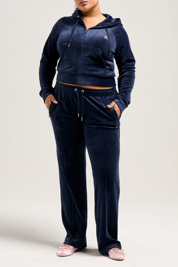 'CAPRICORN' NIGHT SKY VELOUR DIAMANTÉ TRACKSUIT BOTTOM