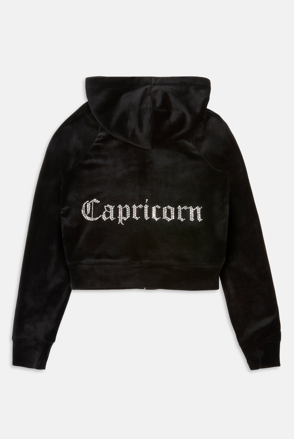 Cropped velvet zip up hoodie shop