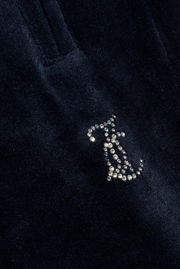 'CAPRICORN' NIGHT SKY VELOUR DIAMANTÉ TRACKSUIT BOTTOM