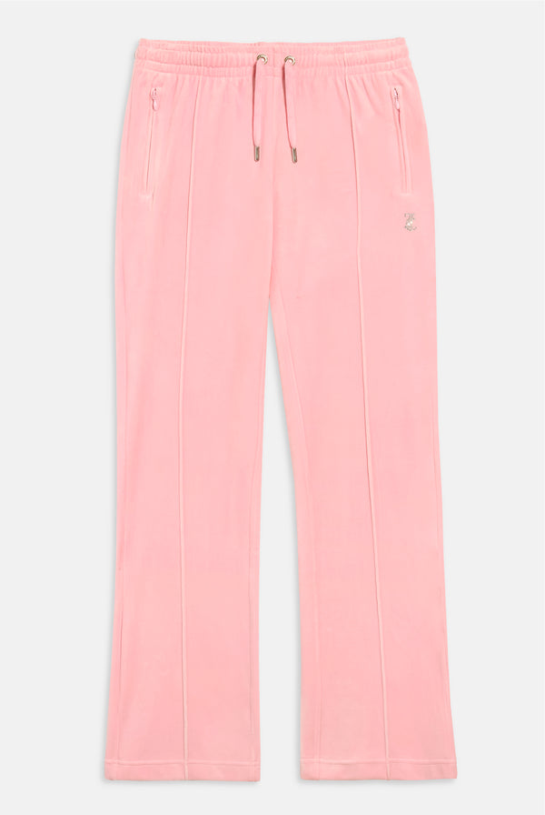 'CAPRICORN' JUICY PINK VELOUR DIAMANTÉ TRACKSUIT BOTTOM