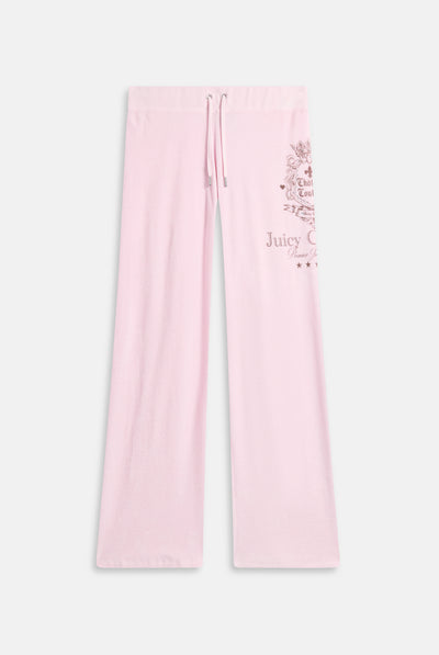 CHERRY BLOSSOM CHATEAU TERRY TOWELLING TRACKPANT
