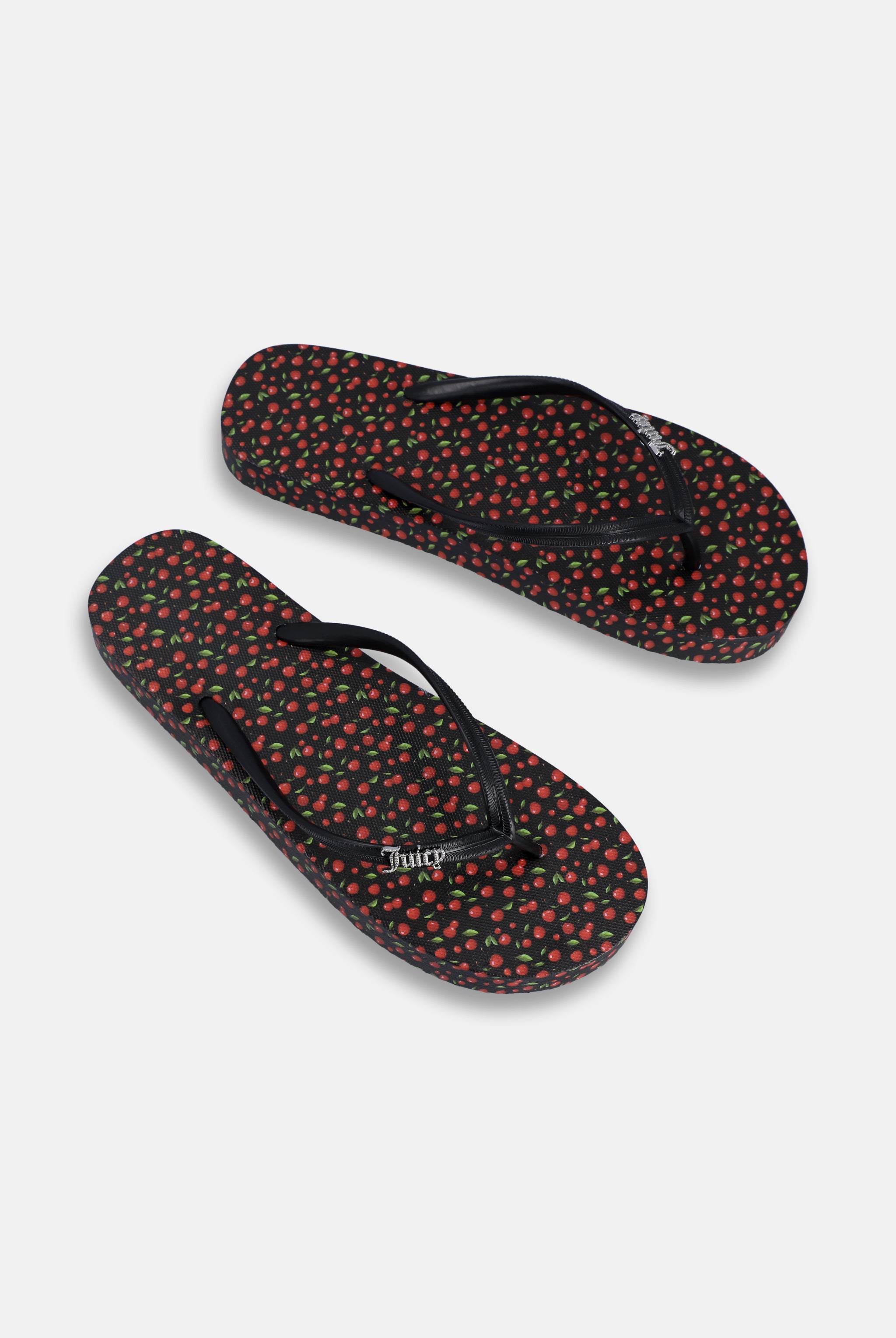 BLACK CHERRY PRINT PLATFORM FLIP FLOP – Juicy Couture UK