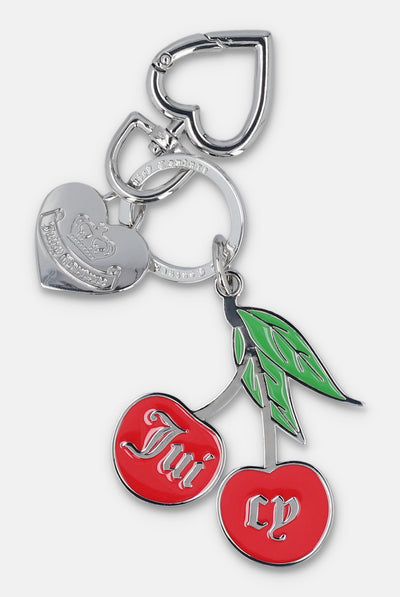 SILVER CHERRY KEY CHAIN