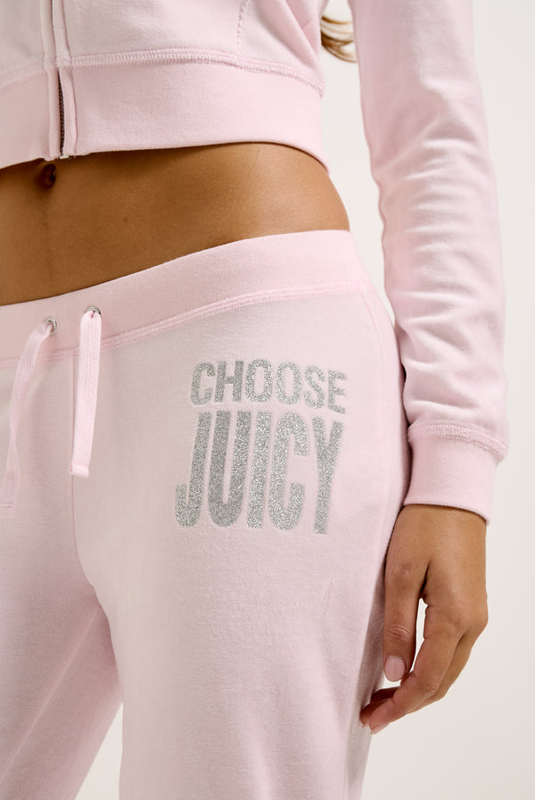 CHERRY BLOSSOM CHOOSE JUICY ULTRA LOW RISE BAMBOO VELOUR HERITAGE BOTTOMS