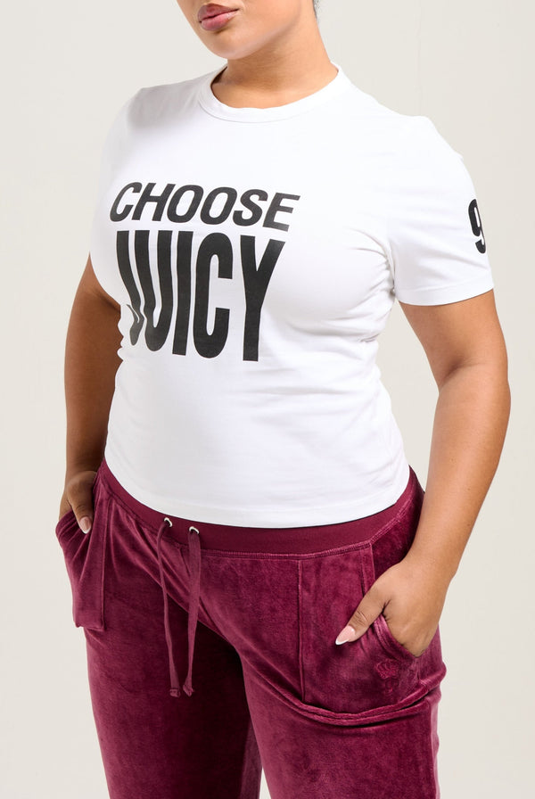 THE ICONS / WHITE 'CHOOSE JUICY' TEE