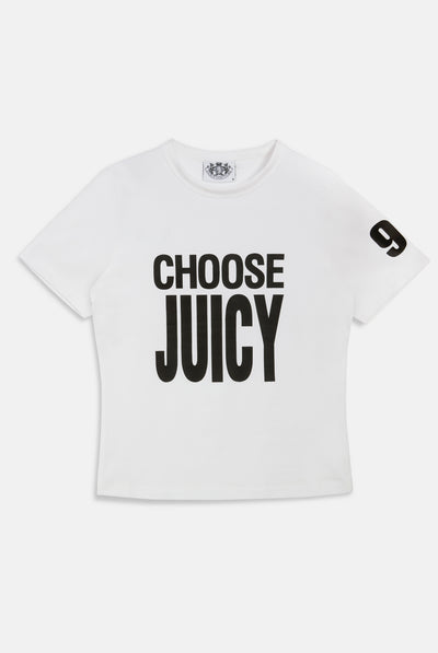 THE ICONS / WHITE 'CHOOSE JUICY' TEE