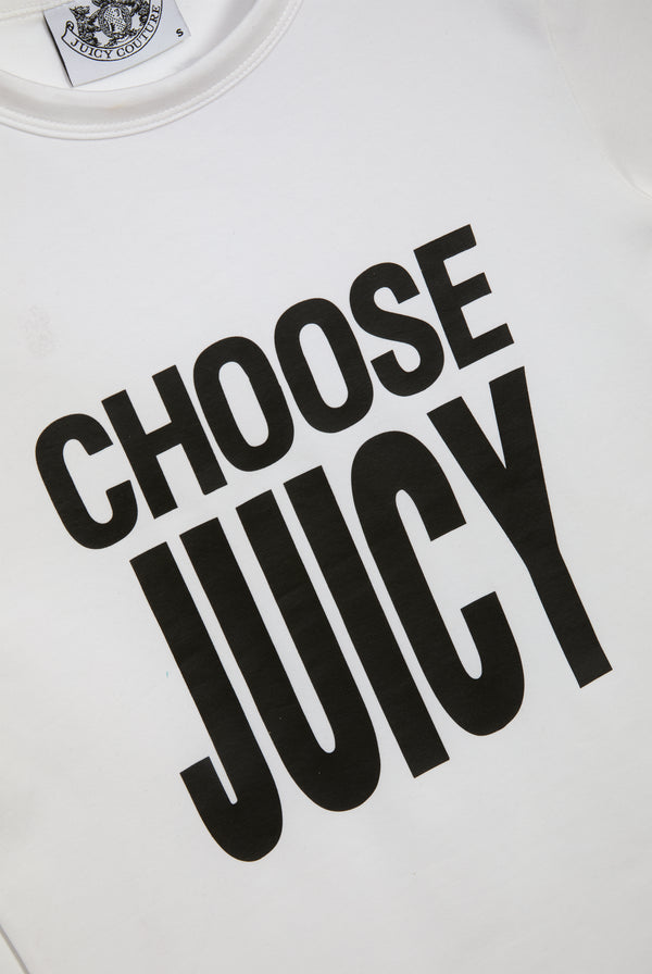 THE ICONS / WHITE 'CHOOSE JUICY' TEE