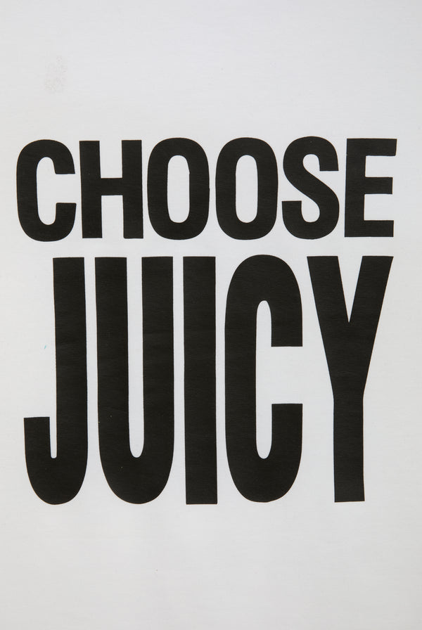 THE ICONS / WHITE 'CHOOSE JUICY' TEE