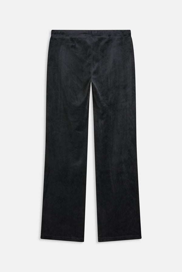 BLACK OUTLINE DIAMANTE CLASSIC VELOUR LOW RISE PANT