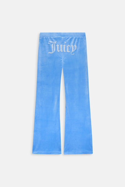 WASHED REGATTA LOW RISE VELOUR DIAMANTÉ TRACK PANT