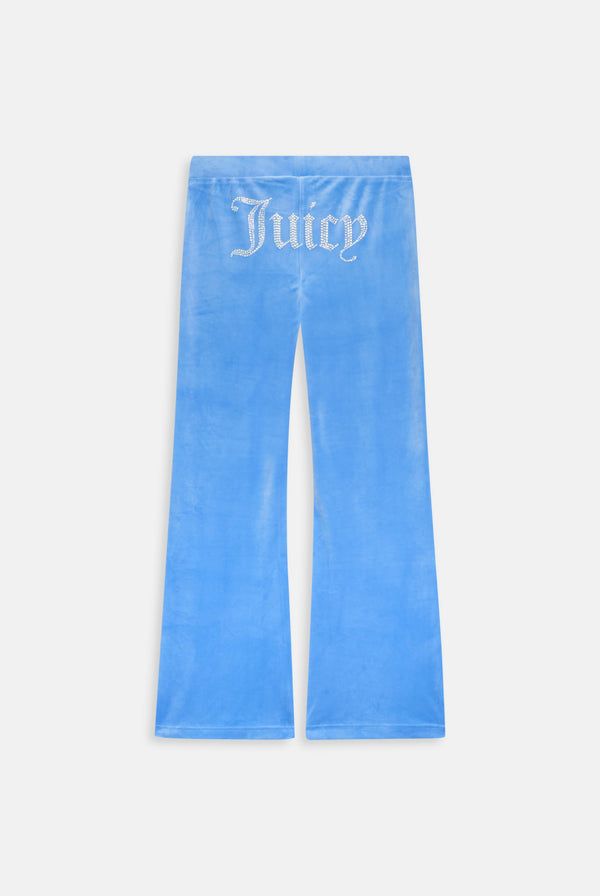 WASHED REGATTA LOW RISE VELOUR DIAMANTÉ TRACK PANT