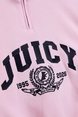 Displays the Cherry Blossom 'Juicy' branded college crest track top featuring the juicy track logo 