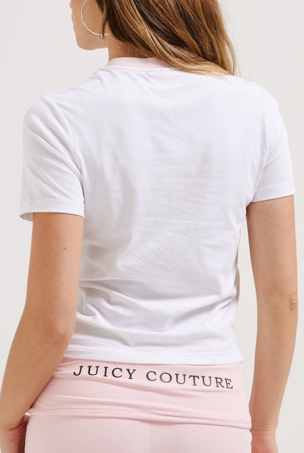 WHITE COLLEGIATE JERSEY GIRLFRIEND TEE